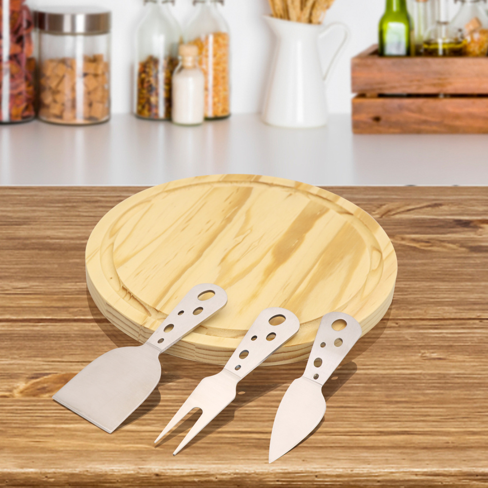 Jaswehome 4pcs Cheese Board Set Cheese Knives And Boards Cutter Knife Slicer Kit Wooden Cheese Tools Set Kitchen Gadget