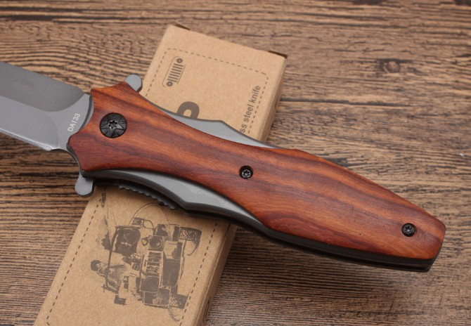 Wood Folding Knife