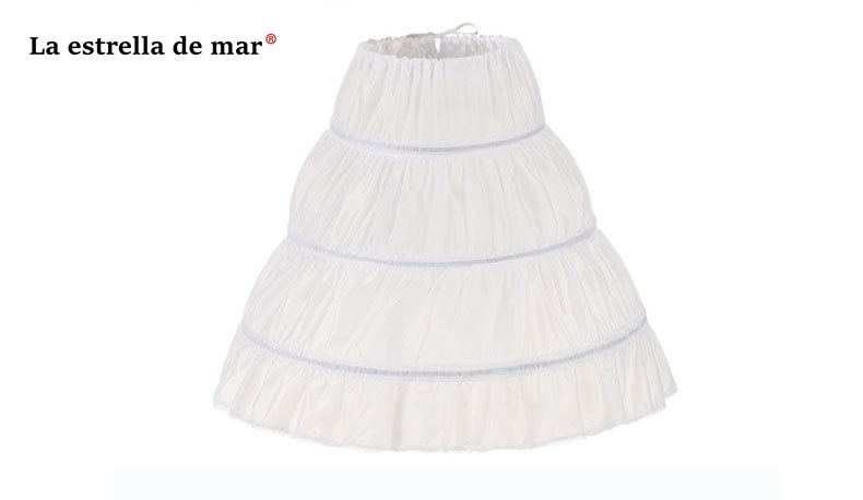 jupon enfant fille black red white 3 hoop skirt petticoat spot flower girl dress accessories Children jupon sous robe mariage