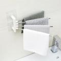 Stainless Steel Kitchen Rag Holder Wall Hanging Bathroom Toilet Towel Hang Shelf Arbitrary Placement Wiping Clean Life