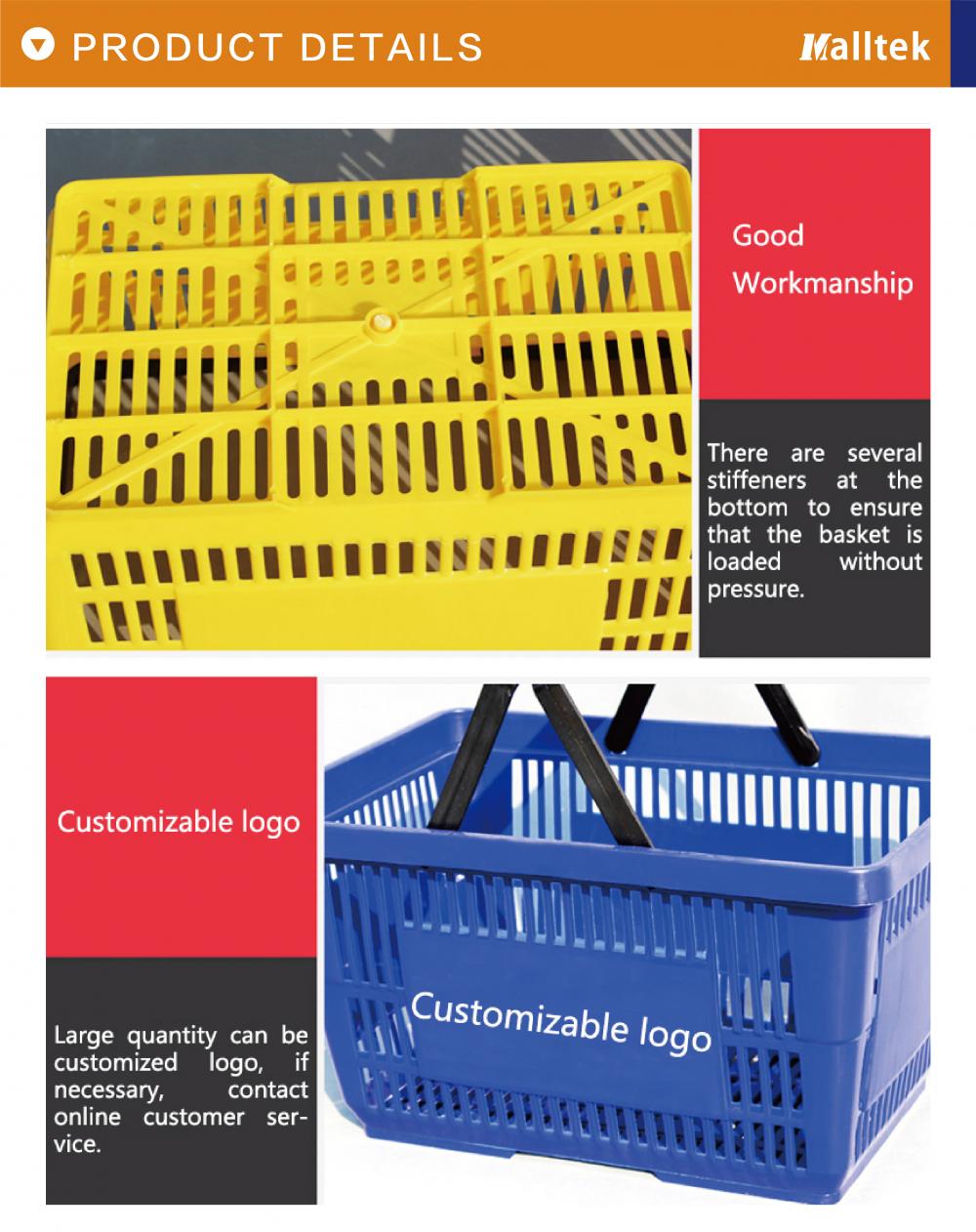 Supermarket Pantone Color Customized Logo  Basket