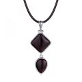 Rhombus Water Drop Pendant Necklace For Women Simple Fashion Teardrop Necklaces Girls Charm Gifts