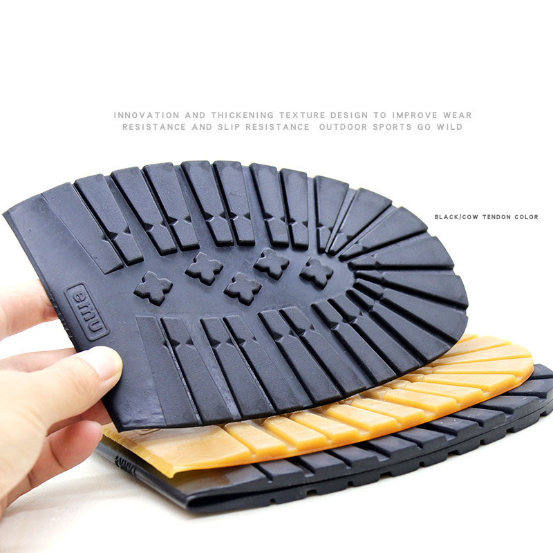 Thicken Rubber Shoe Soles for Men Leather Business Shoes Heel Sole Non-slip Repair DIY Replacement Outsoles Black Yellow Mat Pad