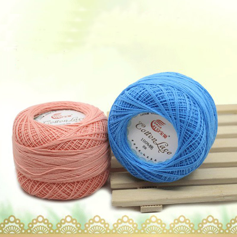 45g 100% Cotton 8# Yarn Handcrafts Knitting Soft Wool Colorful Cake Child Knitted Knitted Sweater Chunky Weave DIY Crochet