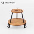 Thous Winds Outdoor solid wood coffee table outdoor camping hand coffee holder coffee drip filter holder