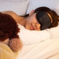 1pc Black Sleeping Eye Mask Eyeshade Blindfold Relaxing Travel Sleep Aid Cover Light Guide Health Care Drop Shipping