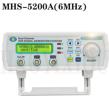 MHS-5200A Digital DDS Dual-channel Signal Source Generator Arbitrary Waveform Frequency Meter 6MHz for laboratory teaching