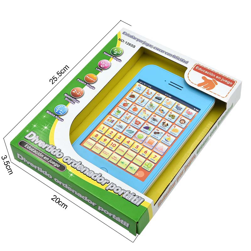 2020 New Spanish Study Table Learning Machine Touch Voice Educational Gift Kids Toy Multifunctional Tablet Computer Toys
