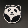 Cute Panda Clothing Patch Size:6.5x6.6cm Cartoon Fabric Stickers For Clothes Stripes Embroidered Ironing Patches On Kids T-shirt