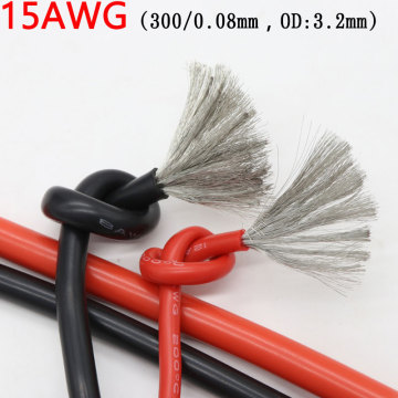 1M 16AWG Ultra Soft Silicone Wire Insulated High Temperature Flexible Heat-Resistant Lighting Line Electronic Copper Cable Line