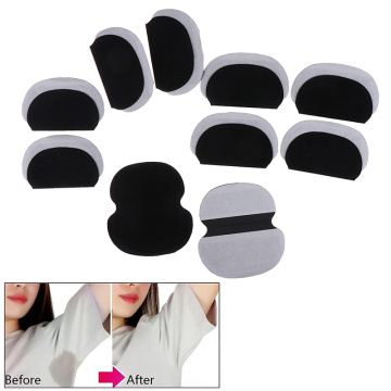 10Pcs Disposable Underarm Shirt Antiperspirant Protection From Sweat Pads Deodorant Armpit Absorbent Pad Black Color