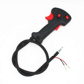 Manual throttle switch assembly for gasoline brush cutter grass trimmer