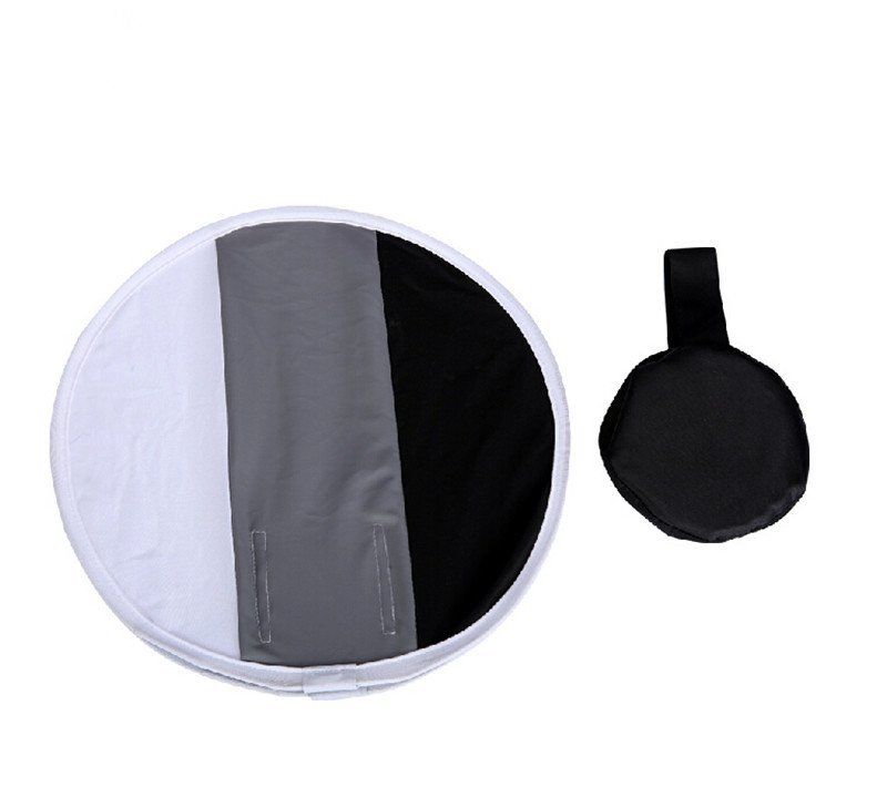 2in1 30cm 18%Gray card for White balance Card Board Round Flash Diffuser Softbox