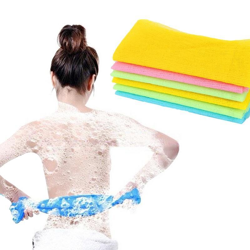 Nylon Mesh Bath Shower Body Washing Clean Exfoliate Puff Scrubbing Towel Cloth Scrubber Soap Bubble For The Bath Like Loofah 1PC