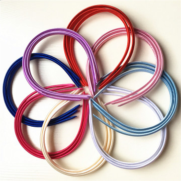 3pcs/lot Girls Head Hoop Hair Clasp For Women Colored Satin Covered Resin Hairbands Ribbon Covered HeadBand Hair Accessories