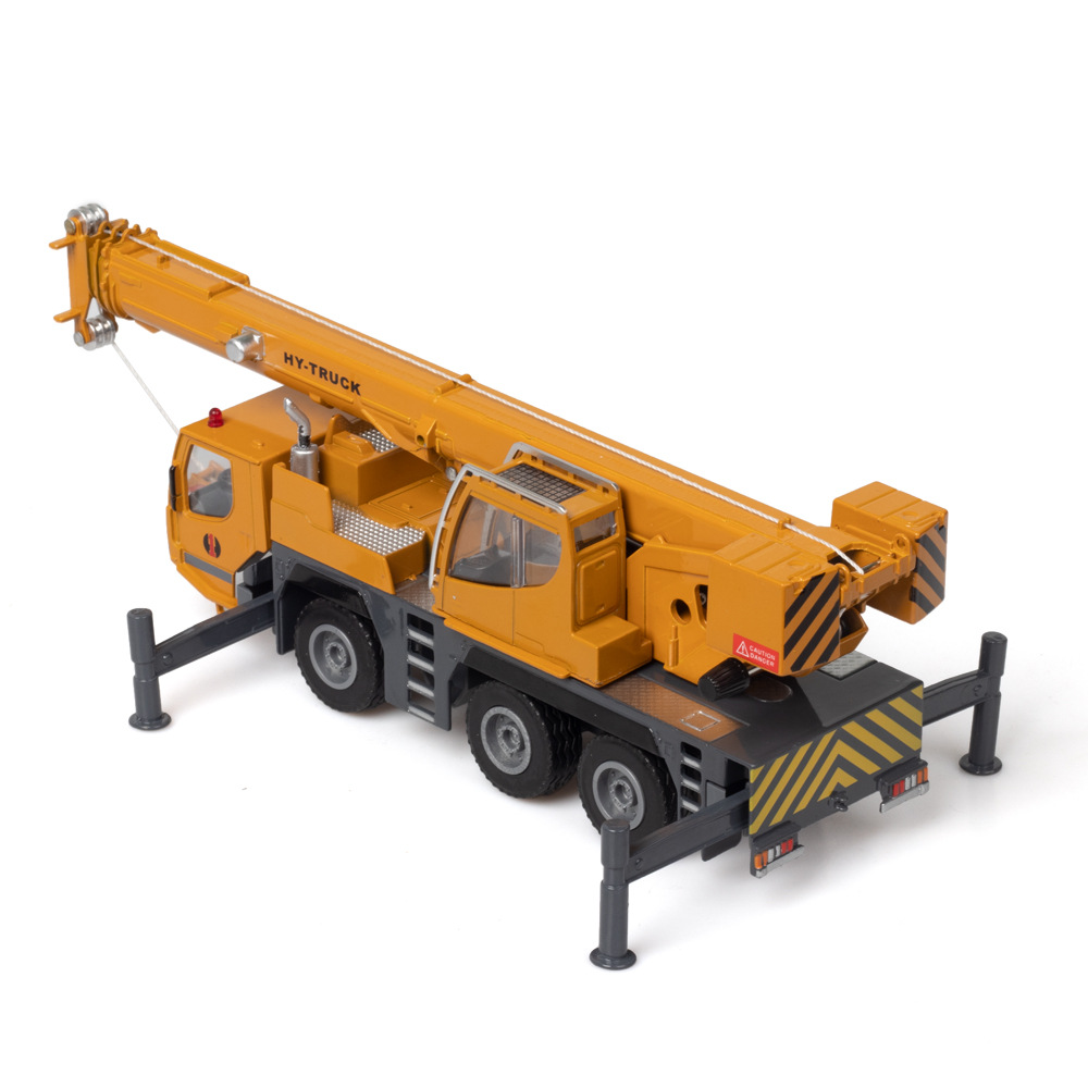 1:50 Alloy Car Model Diecast Toy Vehicle Simulation Heavy-duty Movable Toy Crane Engineering Vehicle Truck Wheels Boys Toys Cars