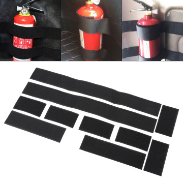 5pcs-10pcs/set Universal Car Fire Extinguisher Sticker Nylon Tape Belt Net Bandage Car Trunk Storage Bag Magic Tape Strap