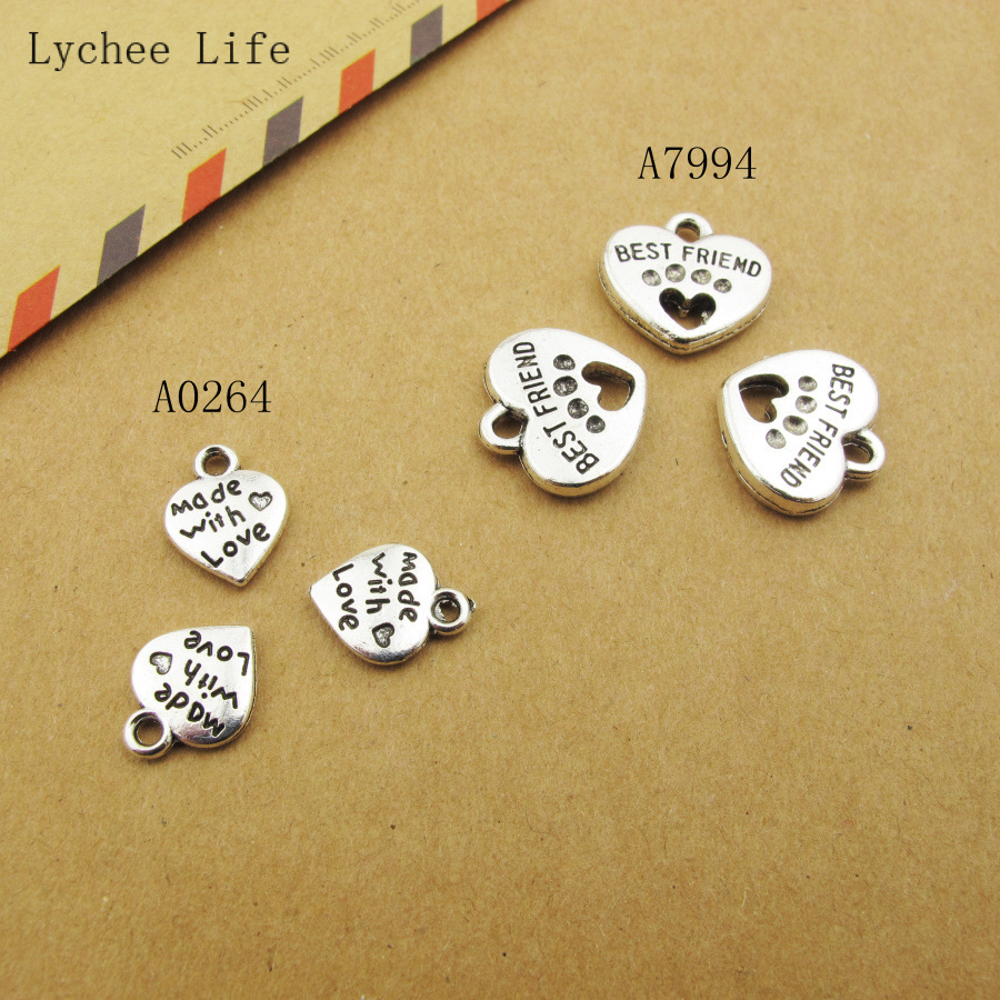 Lychee Life 50Pcs Best Friends Metal Letter Garment Label Tags For Clothes Diy Sewing Supplies