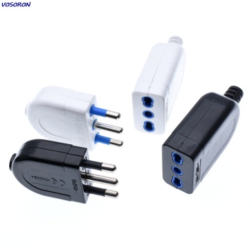 3 Pins wiring assembly plug Italian standard power Adaptor detachable plug for Uruguay Chile 250V 16A