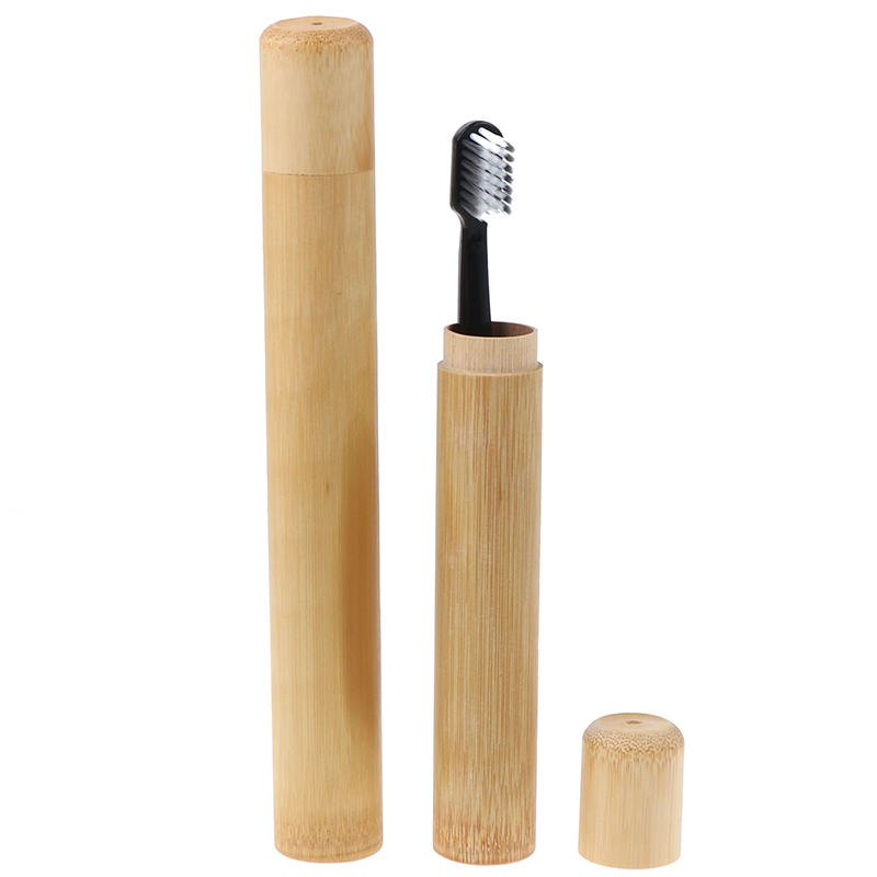21/16cm Handmade Bamboo Toothbrush Tube Eco Friendly Travel Case Natural Bamboo Tube For Toothbrush Portable Travel Packing 1pc