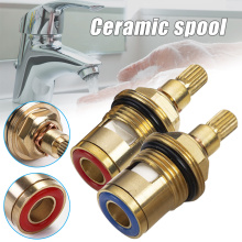 2 Pcs Standard 1/2 Ceramic Faucet Cartridge Water Mixer Tap Inner Faucet Disc Valve Quarter Turn Cartridges Handle Switch Repair