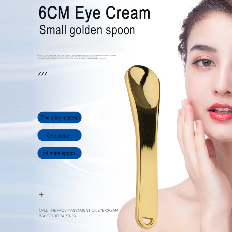 Makeup Mask Cream Spoon Eye Cream Stick Face Body Makeup Tools Metal Mini Cosmetic Spatula Curved Scoop Dropshopping TSLM1