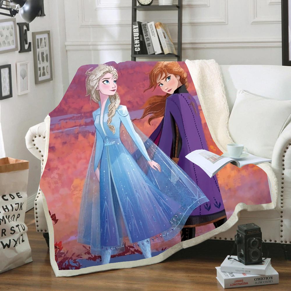 Disney Frozen Princess Olaf Blanket Plush Blanket Throw for Sofa Bed Cover Single Twin Bedding Baby Boys Girls Children Gift