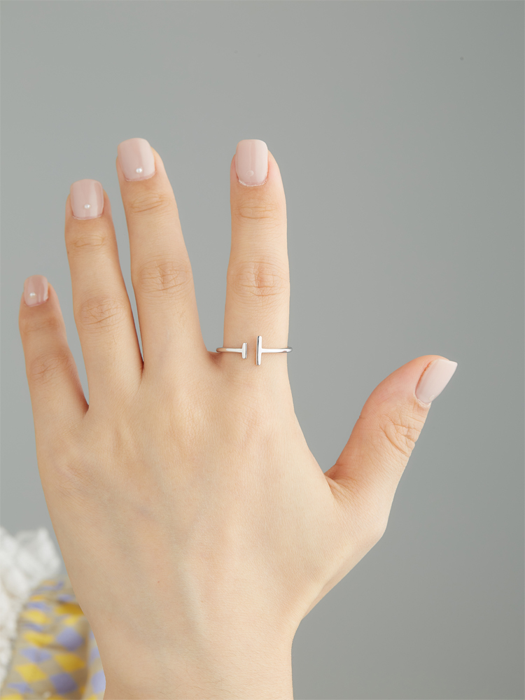 SILVERHOO Authentic 925 Sterling Silver Rings For Women Minimalist Open Adjustable Finger Rings Female Fine Jewelry New Arrival