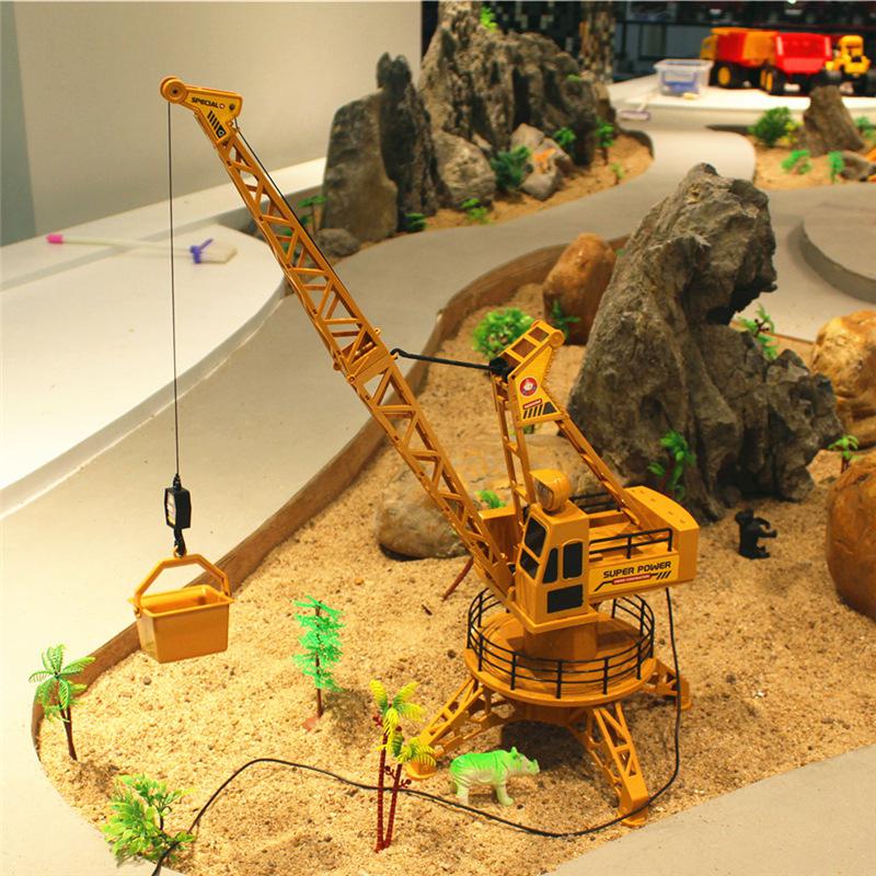 RCtown Electric Crane Toy Construction Vehicle Tower Remote Control Crane Construction Truck Tractor Toy for Kids Gift