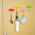 6Pcs Colorful Umbrella Wall Hook Key Hair Pin Holder Organizer Decorative Home Improvement Useful Tools Drop Shipping #R5