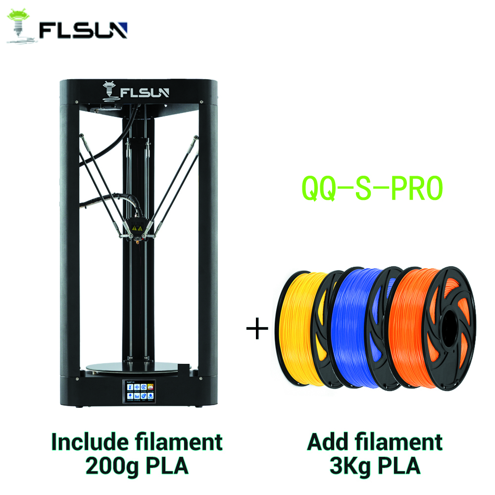 FLSUN 3D Printer QQ-S-PRO High Speed New Auto-leveling Switch Large Print Size kossel Delta 3d-Printers Touch screen