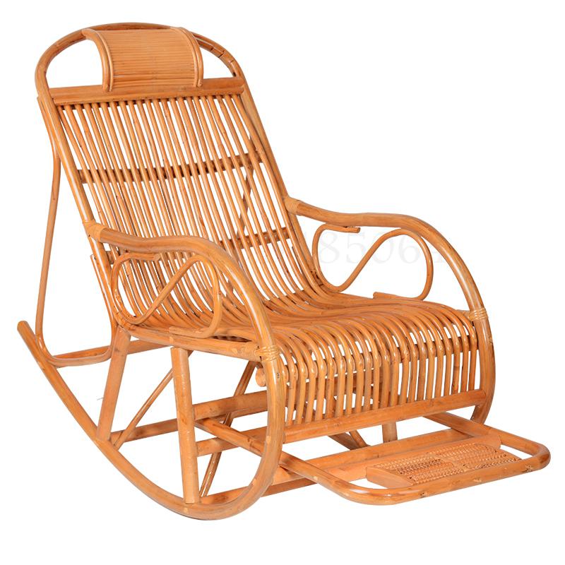 Rattan Rocking Chair Adult Rocking Chair Lunch Break Rattan Chair Leisure Chair Balcony Leisure Lounge Chair Elderly Rocking Cha
