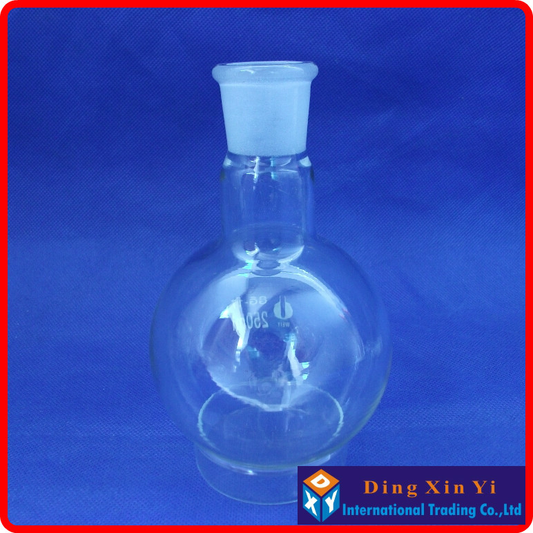 (2 pieces/lot) 250ml 24/29 single neck round-bottom flask,Boiling Flask round bottom,short neck standard ground mouth