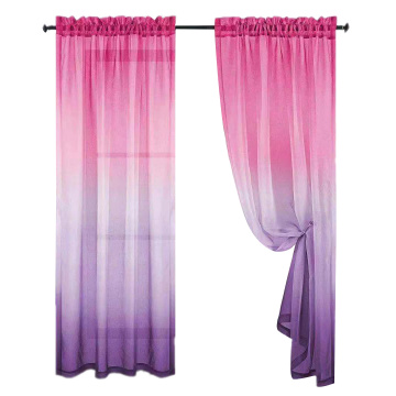 Gradient Color Translucent Curtains Bedroom Living Curtains Are DecoratedBright Fashionable Youth Atmosphere Modern Curtains