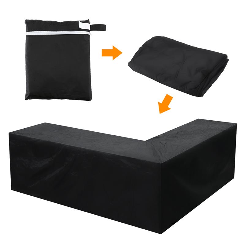 Waterproof Corner Sofa L Shape Cover Rattan Patio Garden Furniture Protective Cover All-Purpose Outdoor Dust Covers 4 SIZES