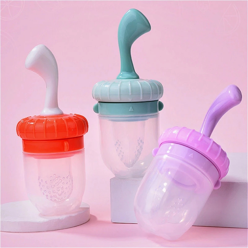 1pcs Soft Baby Teethers Baby Girl Teether Fruit Food Feeding Pacifier Silicone Safety Feeder Bite Food Nipple Oral Care