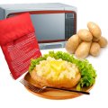 6Pcs Potato Bags Red Reusable Microwave Baking Cooker Bag Washable Rice Pocket Oven Easy Quick Cooking Tools Kitchen Gadgets