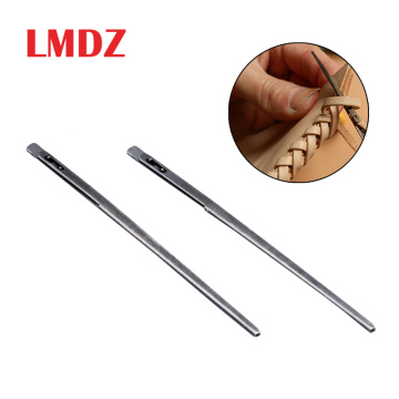 LMDZ 2Pcs Double Hole Leather Rope Lace Needles DIY Leather Sewing Craft Tool Leather kit Tools Hand Sewing Needles