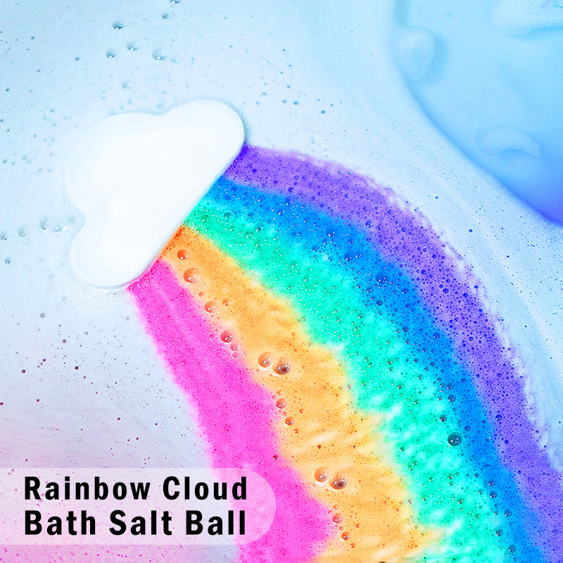 12pcs/set Bath Salt Ball Bubble Bomb Gift Box Handmade Essential Oil Moisturizing Soap Bath Salt Rainbow Soap Bath Supplies