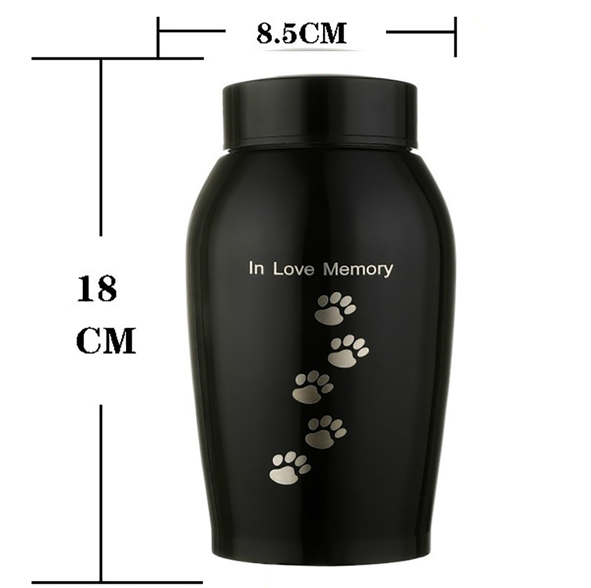 Gold/Black Stainless steel Urns Pets Dog Cat Birds Mouse Cremation Ashes Urn Keepsake Casket Columbarium Pets Memorials