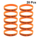 20pcs Basketball Letter Printing Bracelet Toy Wrist Straps Creative Wristbands Dress up Accessary Party Supplies