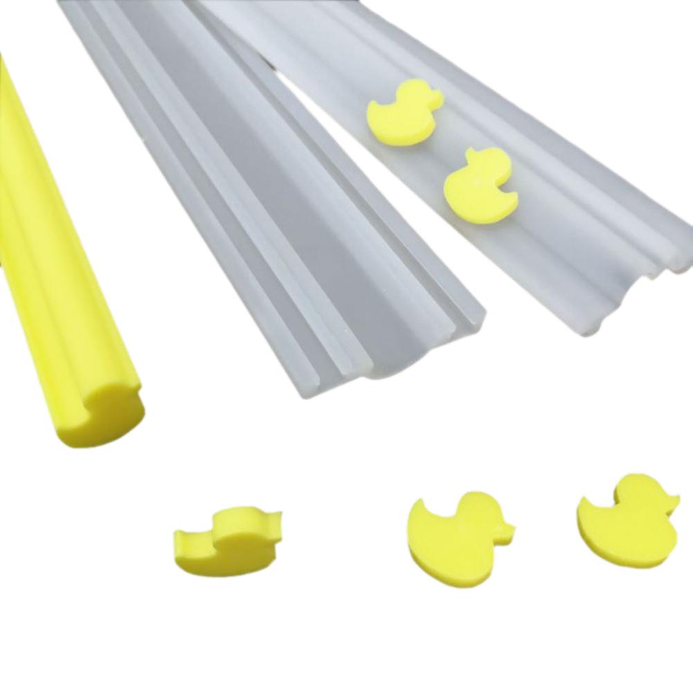 Ins Cute Yellow Duck Silicone Cake Mold Handmade Roll Sandwich Biscuit Mould Tube Soap Candles Crafts Mould Column Kitchen Tool