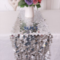 RU009S custom made free shipping amazing new large suqare silver gold rose gold sequin table runner