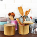 Storage Boxes Salt Box Wooden Bamboo Storage Box Spice Storage Container Pepper Sprays Tools For Kitchen Storage Seasoning Jar