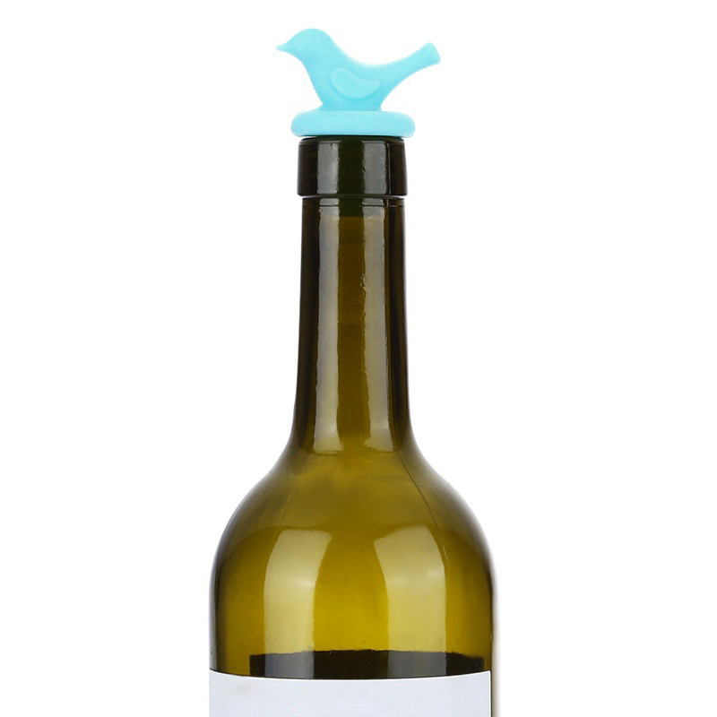 1PC Creative Bird Design Wine Stopper Silicone Wine Beer Cover Bottle Cap Stopper Bottle Stopper Kitchen Barware Bar Tools