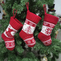 Santa Stocking Sock Candy Bags Christmas Tree Ornamets Pendants Linen Gift Bag For Children Fireplace Hanging Decor Party Supply