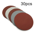 30 Pcs/Set 125mm Flocking Sandpapers 800/1000/1200/1500/2000/3000 Grit Waterproof Sanding Discs Hook Loop Disk Sand Sheet