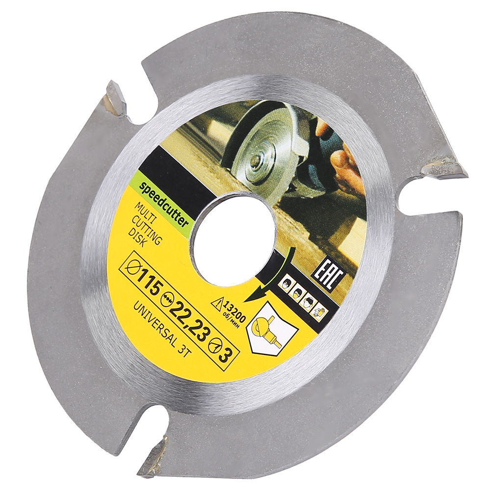 High Carbon Steel 115*22mm Universal 3 Teeth Circular Saw Blade Grinder Chainsaw Disc for Cutting Wood Saw Disc Carbide Tipped