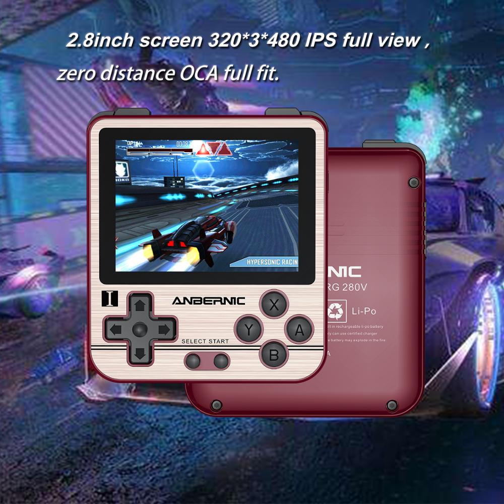 Mini Handheld Video Game Console RG280V Portable Retro Game Console 2.8inch IPS Screen Support TF Card Expansion Gift For Christ