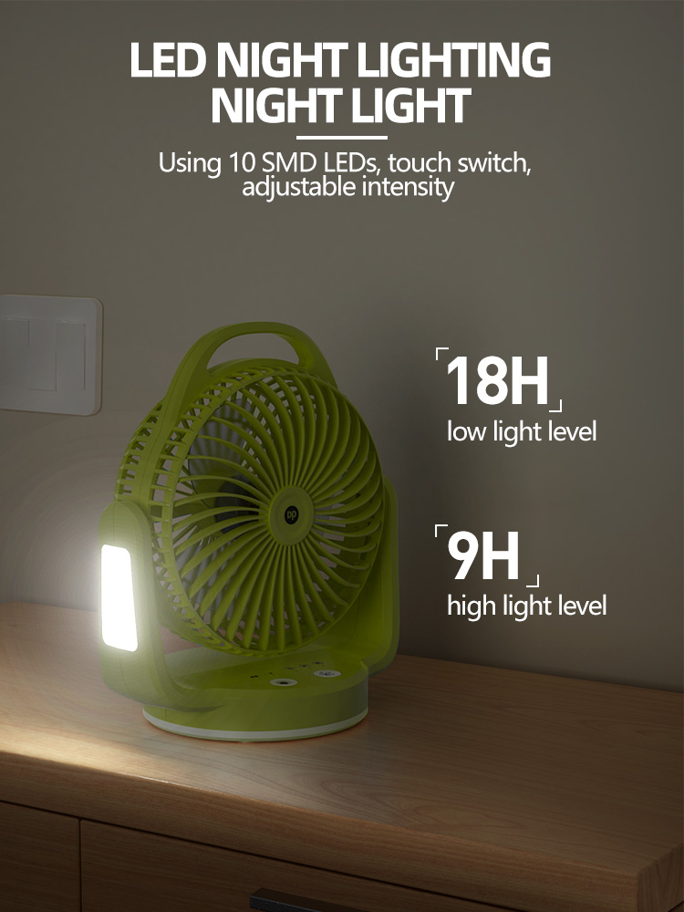 6 inch Rechargeable Desktop Fan with Emergency Light and Hook-7620-detail-5